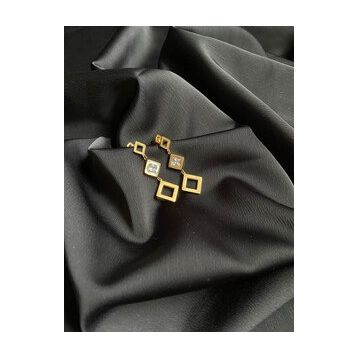 Satafatbijuteri Gold Çelik Küpe