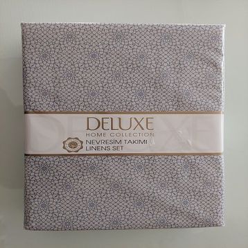 Saten Deluxe Gri Çift Kişilik Nevresim Takımı