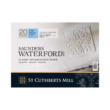 Saunders Waterford Cold Pressed 20 Yaprak 300 gr 23x31 cm High White Blok