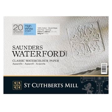 Saunders Waterford Cold Pressed 20 Yaprak 300 gr 23x31 cm High White Blok
