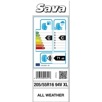 Sava 205/55 R16 94v Xl All Weather Dört Mevsim Lastiği