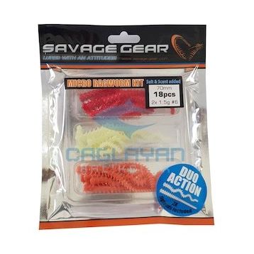 Savage Gear 18 + 2 Adet Uv Red Pink Glow Lrf Ragworm Kit Suni Yem