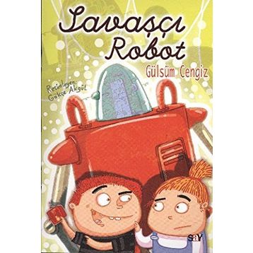 Savaşçı Robot Renkli Resimli Büyük Boy - Gülsüm Cengiz