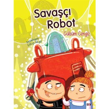 Savaşçı Robot Renkli Resimli Büyük Boy - Gülsüm Cengiz