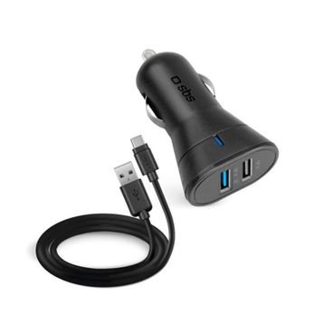 Sbs Araç Şarj Cihazı 2 USB Outputs USB-C Kablo