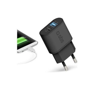 Sbs Siyah 2xUSB-A Hızlı Seyahat Şarj Cihaz