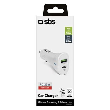 Sbs USB-C PD 20 W 1xUSB-A Araç Şarj Cihazı