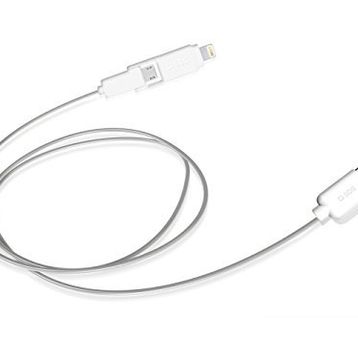 Sbs USB Lightning ve Beyaz Micro USB Data Kablosu