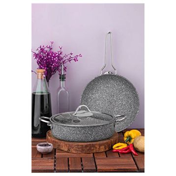 Schafer 28 cm Granit Karnıyarık Tencere ve Tava Seti