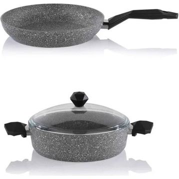 Schafer 28 cm Granit Karnıyarık Tencere ve Tava Seti