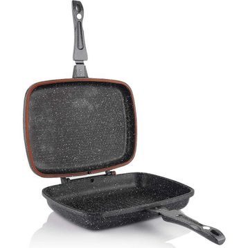 Schafer 32 cm Double Kare Grıllpan Tava