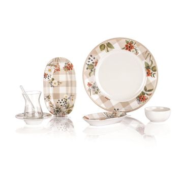 Schafer 32 Parça Spring Bej Kahvaltı Takımı