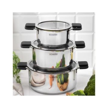 Schafer 6 Parça Inox Iconic Çelik Tencere Seti