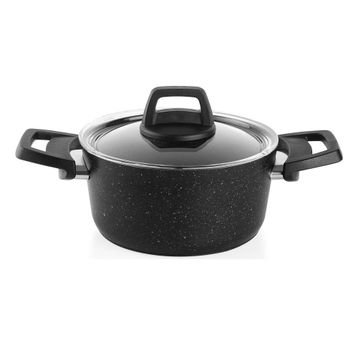 Schafer 7 Parça Siyah Black Stone Tencere Seti