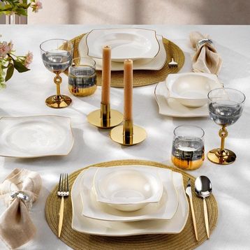 Schafer Bety Gold 48 Parça Yemek Takımı