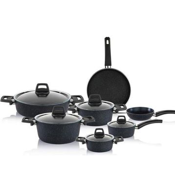 Schafer Dark Storm 12 Parça Siyah Tencere Seti
