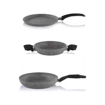 Schafer Dark Storm Siyah 20 26 cm Granit Sahan Tava Seti