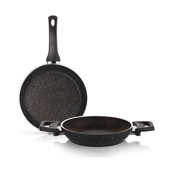 Schafer Dark Storm Siyah 20 26 cm Granit Sahan Tava Seti