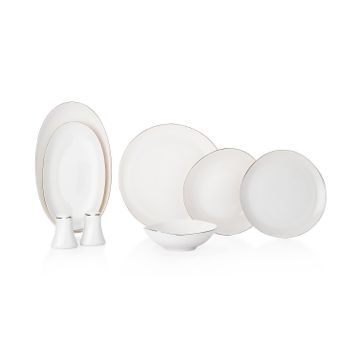 Schafer Ella 56 Parça Platin Yemek Takımı