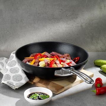 Schafer Gastronomie Master Siyah 28 cm Granit Wok Tava