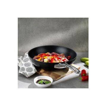 Schafer Gastronomie Master Siyah 28 cm Granit Wok Tava