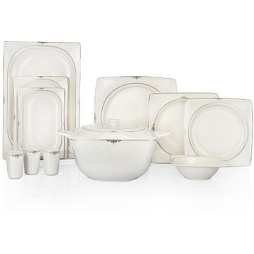 Schafer Glamor Nova 60 Parça Platin Yemek Takımı