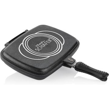 Schafer Granit Grill Pan Yuvarlak 32 cm Siyah Tava