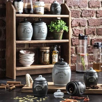 Schafer Gri Macha 14 Parça Baharat Takımı