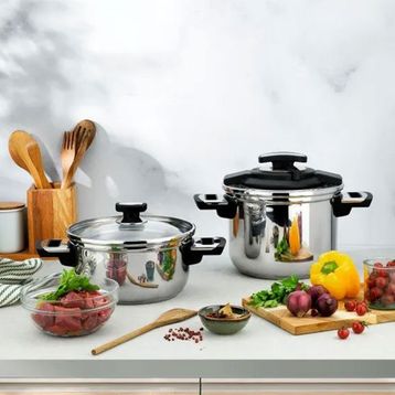 Schafer In-Safe 4 Parça Siyah 4.5+6 lt Düdüklü Tencere Seti