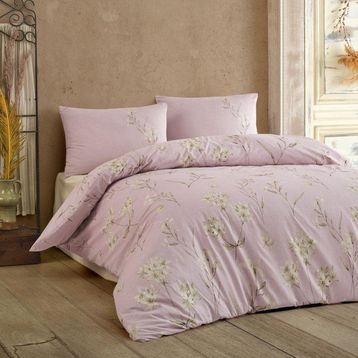 Schafer Jasmine Pembe 3 Parça Tek Kişilik 200x220 cm Nevresim Takımı