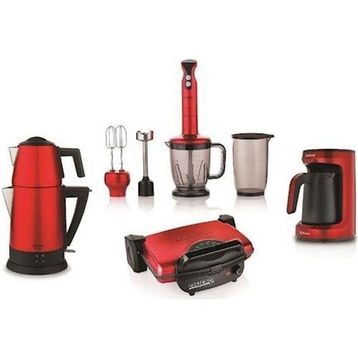 Schafer Kea Elektro Mega Kırmızı Ev Aletleri 4lü Set