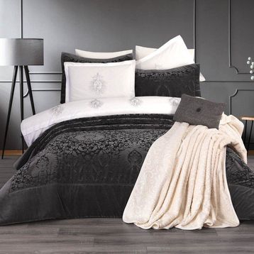 Schafer Merlot Gri 11 Parça Yatak Odası Çeyiz Seti