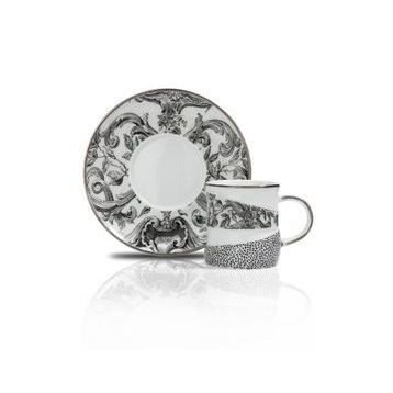 Schafer Noble 12 Parça Gümüş 01 Kahve Fincan Takımı