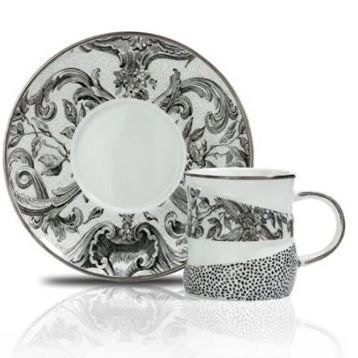 Schafer Noble 12 Parça Gümüş 01 Kahve Fincan Takımı
