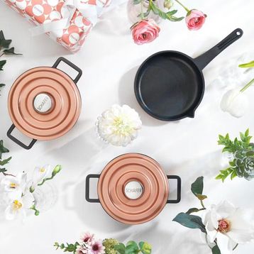Schafer Pro Cast Mini 5 Parça Rosegold Döküm Tencere Seti