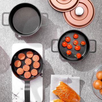 Schafer Pro Cast Mini 5 Parça Rosegold Döküm Tencere Seti