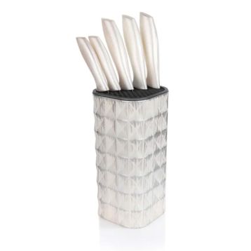 Schafer Quick Chef Beyaz 6 Parça Standlı Bıçak Seti