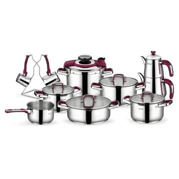 Schafer SHF44118 18 Parça Compact Bordo Çelik Çeyiz Seti
