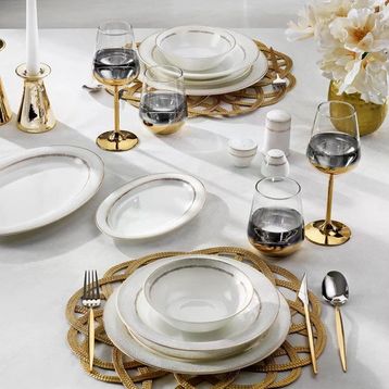 Schafer Silver Altın 02 56 Parça Yemek Takımı