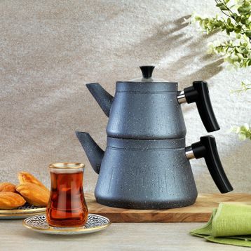 Schafer Solea 3 Parça Gri Çaydanlık Takımı