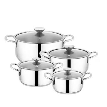 Schafer Steel Storm 8 Parça Inox Çelik Tencere Seti
