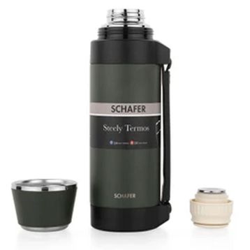 Schafer Steely 1.5 lt Yeşil Termos