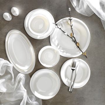 Schafer Superfine Bone Elixir 56 Parça Platin Yemek Takımı
