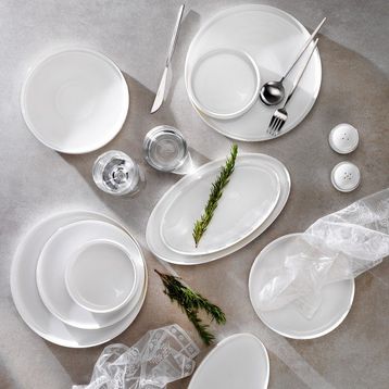 Schafer Superfine Bone Lumiere 56 Parça Platin Yemek Takımı