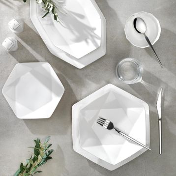 Schafer Superfine Bone Star 56 Parça Platin Yemek Takımı