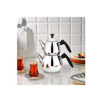 Schafer Tea Chef 1.5 lt Siyah 4 Parça Küçük Boy Çaydanlık Takımı