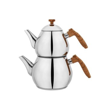 Schafer Tea Chef 2 lt Kahverengi 4 Parça Orta Boy Çaydanlık Takımı