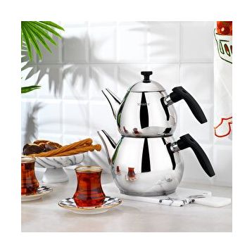 Schafer Tea Chef 4 Parça Siyah Orta Boy Çaydanlık Takımı