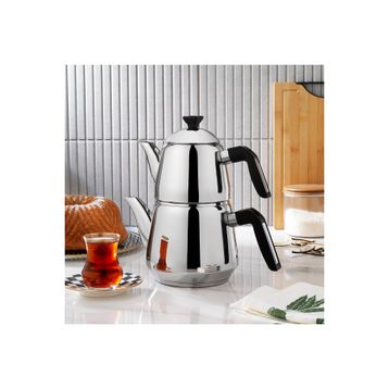 Schafer Teehaus 2.5 lt Siyah Çelik 4 Parça Çaydanlık Takımı