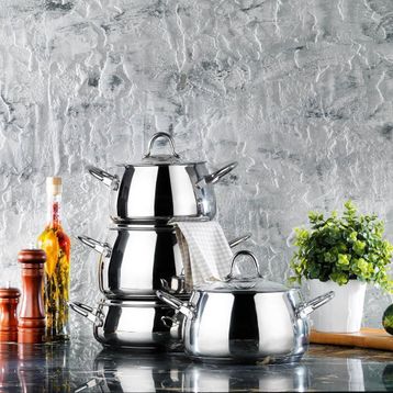 Schafer Trendy 8 Parça Çelik Tencere Seti